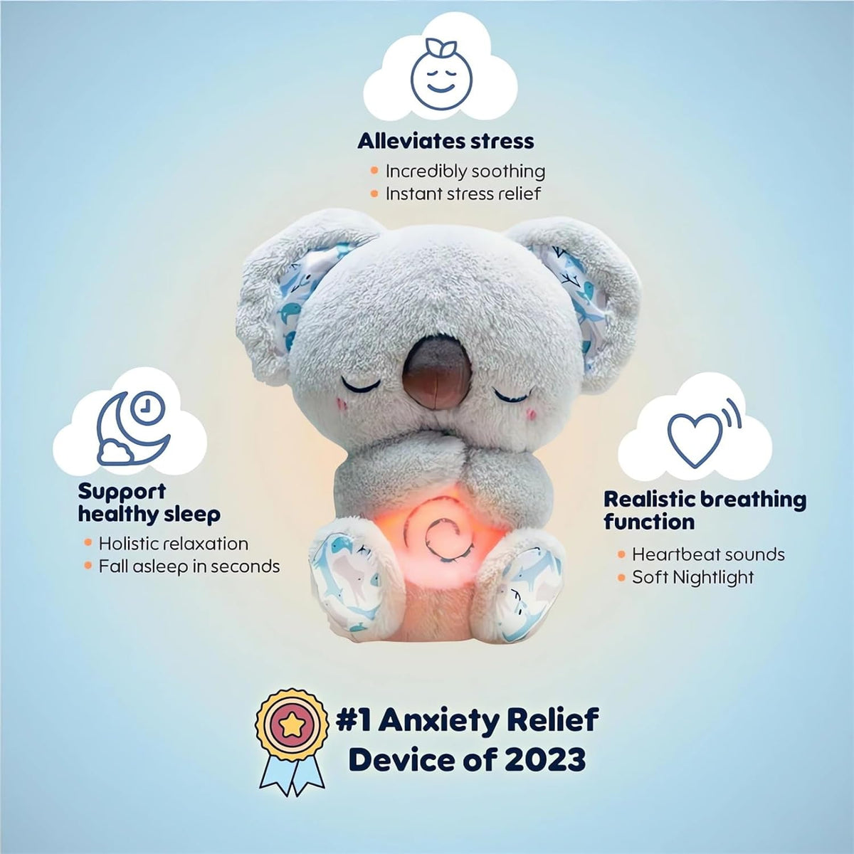 Koala Breathing Plush Toy – Soothing Heartbeat Sleep Buddy